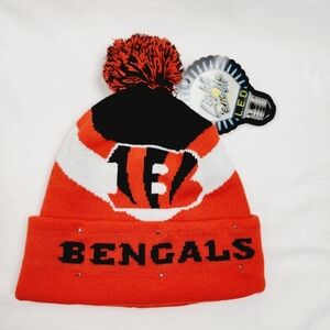 Nfl Cincinnati Bengals Knit Winter Hat Light Them Up With Pom Youth